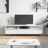 TV Cabinet White 150x30x44.5 cm Engineered Wood 831292