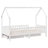 Kids Bed Frame with Drawers without Mattress 90x200 cm Solid Wood 3302033