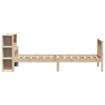 ZNTS Bookcase Bed without Mattress 90x190 cm Single Solid Wood Pine 3322107