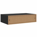 Wall-mounted Drawer Shelves 2 pcs Black 40x23.5x10cm MDF 330244