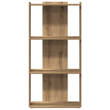 Bookcase 3-Tier Artisan Oak 60x30x120 cm Engineered Wood 860273