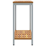 Outdoor Table with Storage Natural and Grey 80 x 35 x 75 cm 4010608