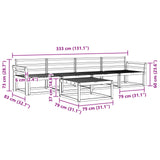 Outdoor Sofa Set 5 pcs Natural Solid Acacia Wood 3367157