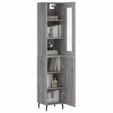 Highboard Grey Sonoma 34.5x34x180 cm Engineered Wood 3199191