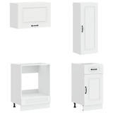 Kitchen Unit KALMAR 8 pcs High Gloss White Engineered Wood 3438197