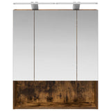 Bathroom Mirror Cabinet with Shelf Smoked Oak 60 x 14.5 x 70 cm 889195