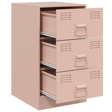 Bedside Cabinets 2 pcs Pink 34.5x39x62 cm Steel 841778