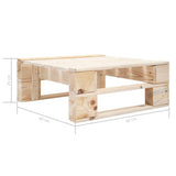 Garden Pallet Ottoman Wood 45767