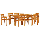 Garden Dining Set 9 pcs Brown Solid Acacia Wood 3375674