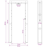 Outdoor Shower 226 cm Solid Pine Wood and Stainless Steel 886336