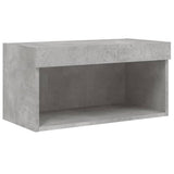 8 Piece TV Wall Units with LED Concrete Grey Engineered Wood 3216636