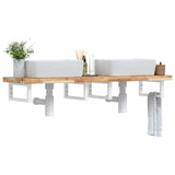 Basin Shelf Wall Mounted Steel and Solid Wood Acacia 3302708
