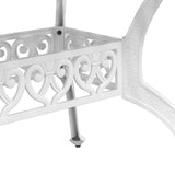 Garden Table White 150x90x72 cm Cast Aluminium 4002805