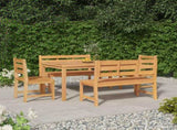 5 Piece Garden Dining Set Solid Wood Teak 3157198