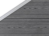 WPC Fence Set 1 Square 1 Slanted 273x186 cm Grey 3054431