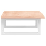 Basin Shelf Wall Mounted Steel and Solid Wood Oak 3302544