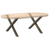 Coffee Table Legs X-Shaped 2 pcs Natural Steel 70x cm Steel 4012907