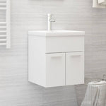 ZNTS Sink Cabinet with Built-in Basin White Engineered Wood 3071261