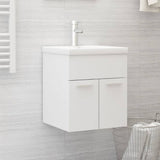 ZNTS Sink Cabinet with Built-in Basin White Engineered Wood 3071261