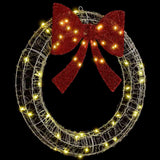 Wreath with 60 LEDs Warm white 76 x 76 x8.5 cm Acrylic 42019121