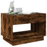 Coffee Table with Infinity LED Smoked Oak 70x50x50 cm 847662