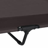 Raised Dog Bed Folding Brown 127 x 81 x 108 cm Fabric and Steel 42008220