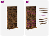 CD Cabinet Smoked Oak 65 x 23.5 x 175 cm Engineered Wood 8012662