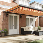 Retractable Awning Yellow and White 5x3 m Fabric and Aluminium 3154560