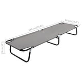 Sun Lounger Grey Strong steel frame & 600D polyester Standard 47757