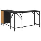 Desk Black Oak 141 x 141 x 75 cm Engineered Wood 882877