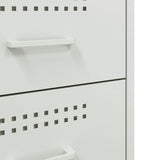 Bedside Cabinet White 36x39x50.5 cm Steel 842932