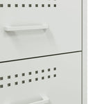 ZNTS Bedside Cabinets 2 pcs White 36x39x50.5 cm Steel 842933