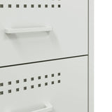 ZNTS Bedside Cabinets 2 pcs White 36x39x50.5 cm Steel 842933