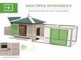 Chicken Coop Small Animal Pet Cage w/ Nesting Box Outdoor Run Backyard Wooden T3398P350032