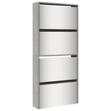 Shoe Cabinet with Mirror 4-Layer Grey Sonoma 63x17x134 cm 3228278