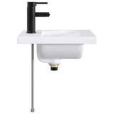 Bathroom Wash Basin Matte Black 42 x 40 x 16.5 cm Metal 890229