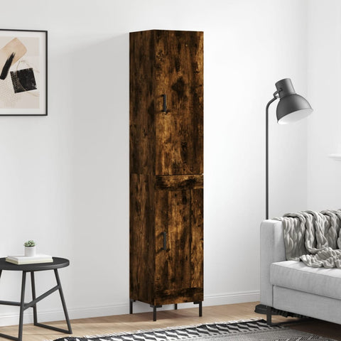Highboard Smoked Oak 34.5x34x180 cm Engineered Wood 3199110