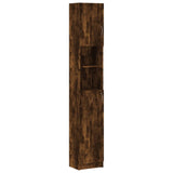 ZNTS Bathroom Cabinet Smoked Oak 32x25.5x190 cm Engineered Wood 815537