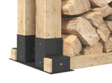 Firewood Stack Aid 12 pcs Anthracite 34 x 10 x 15 cm Steel 42030119