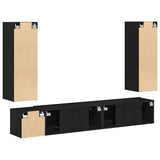 TV Cabinet Set 5 pcs Black oak 190.5 x 30 x 30.5 cm Wood 3393190