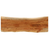 Table Top 110x40x3.8 cm Rectangular Solid Wood Acacia Live Edge 370637