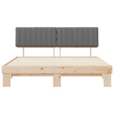 Bed Frame with Upholstered Headboard Light Grey 180 x 200 cm 3398099
