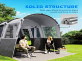 8-Person Camping Tent, Waterproof Family Tent, Tunnel Design, 4 Large Windows, Sleeping Cabins T3398P348722