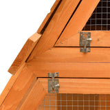 Rabbit Hutch Solid Pine & Fir Wood 152x128x108 cm 170643