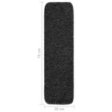 Anti Slip Stair Mats 15 pcs 75x20 cm Anthracite Rectangular 340395
