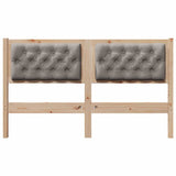 Headboard Other Brown and taupe 140 cm Solid pine wood 879012