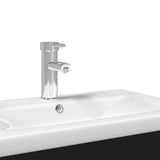 Bathroom Sink Cabinet with Built-in Basin Black 3278765