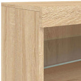 Sideboard with LED Lights Sonoma Oak 60x37x67 cm 836653
