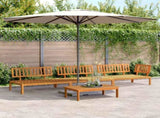 Pallet Sofa Set Natural Wood Solid acacia wood Large Modular 3209428