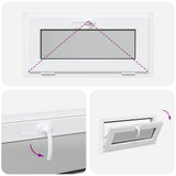 Basement Window RISOR 80 x 40 cm PVC and Glass White 42047264